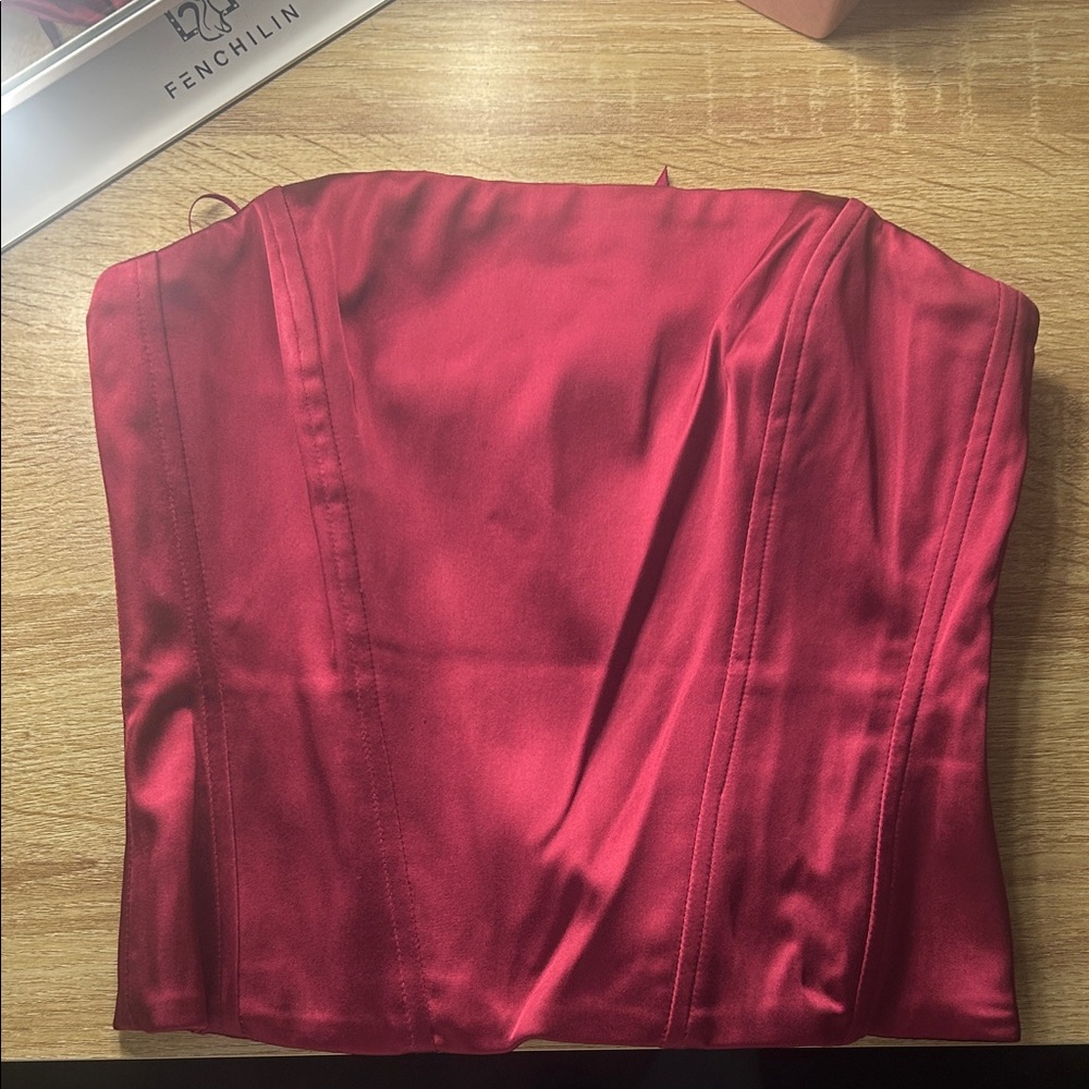 Magenta Strapless corset